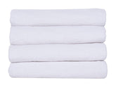Rushant 100% Combed Cotton Hand Towels 600 Gsm | Ultra Soft, Quick Dry & Super Absorbent For Home, Gym & Travel (White) - Set Of 4