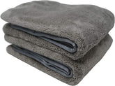 Auto Hub Heavy Microfiber Cloth For Car Cleaning & Detailing, Double Sided, Extra Thick Plush Microfiber Towel Lint-Free 600 Gsm | Pack Of 2 (Grey)