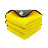 Softspun Microfiber Cloth Towel 800 Gsm | Extra Thick Microfiber Cleaning Cloths Perfect For Bike, Auto, Cars Both Interior & Exterior (Yellow & Grey)- Pack Of 3