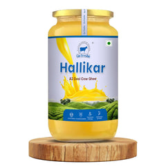 100% Natural Desi Hallikar Cow Ghee By Go Fresho | High In Vitamins A, D & Healthy Desi Ghee Good For Improves Skin Care | (1 Litr) 33.8 Ounce | Jar Pack
