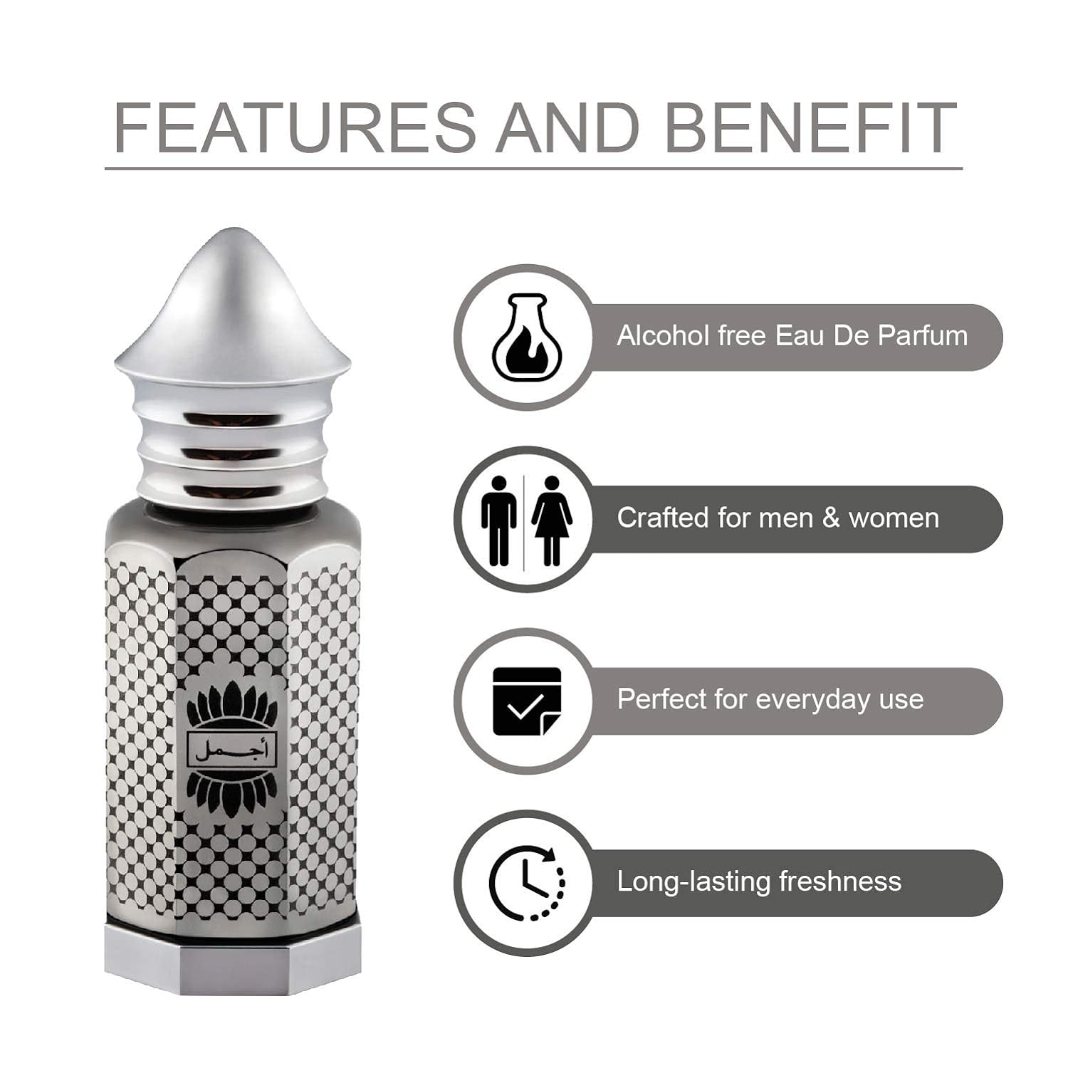 Ajmal Asher And Musk Rose Concentrated Perfume Oil Oriental & Floral Non-alcoholic Attar For Unisex 12ml 0.4 Fl.oz. Each Pack Of 2 Ajmal Asher And Musk Rose Concentrated Perfume Oil Oriental & Floral Non-alcoholic Attar For Unisex 12ml 0.4 Fl.oz. Each Pack Of 2