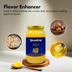 Pure A2 Buffalo Desi Ghee By Farmdrop | Natural & Healthy Desi Ghee With Rich Aroma Good For Eyes | (500ml) 16.9 Ounce | Jar Pack