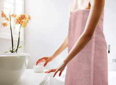Tiqh 100% Cotton Bath Towel 600 Gsm | Highly Absorbent & Quick Dry Extra Large Bath Towel (Dusty Pink)