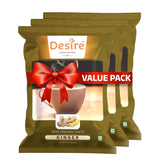 Desire Instant Premix Ginger Tea - Pack Of 3 X 500gm, 17.6 Ounce Each | Ready To Drink Adrak Karak Chai, Just Add Hot Water - Ideal For Vending Machine | Caffeine Free
