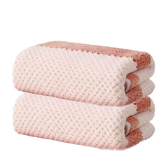 Black Gold The Finer Touch Soft Hand Towel 400 Gsm | Ultra Absorbent, Quick Drying, Cotton-Feel Microfiber Orange & White Stripes -Pack Of 2