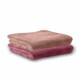 Housse Microfiber Hand Towel 400 Gsm | Premium Quality Towels Ultra Absorbent & Anti-Bacterial For Gym (Dusky Orchid & Rustic Chestnut) - Pack Of 2
