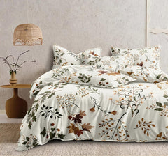 Queen Size Printed Double Bedsheet With 2 Pillow Covers For Home | 90 X 100 Inches, White - Beautiful Bedsheet Set | Perfect For Gifting Wedding, Anniversary