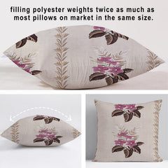 Microfiber Square Pillow Cushion For Sofa & Bed, Wine Rose - 12 X 12 Inch | Fluffy, For Comfort & Back Support | Breathable, Neck Support | Premium Cotton Cushion Cover With Zip - Set Of 1