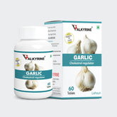 Valkyrine 100% Natural Garlic Tablets, Promote Heart Health & Athletic Performance, Natural Formula Reducing Cholesterol Levels, Promoting Healthier Cardiovascular System | 60 Tablets 100gm 0.2lbs