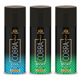 St. john Cobra Cool, Spotrs & Sports Body Deodorants 450ml 15.2 Fl.oz. Pack Of 3 | Best Use For Partywear & Dailywear Perfume For Men & Women