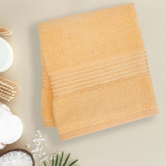 Micro Cotton Remy Basel Luxury Terry Cotton Bath Towel 550 Gsm | Super Comfortable 100% Long Staple Cotton Bath Towel (Cream)