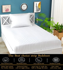 1 Single Bedsheet With 1 Pillow Cover - 60 X 90 Inches, White | Durable & Long-Lasting | Naturally Soft, Breathable, & Skin-Friendly