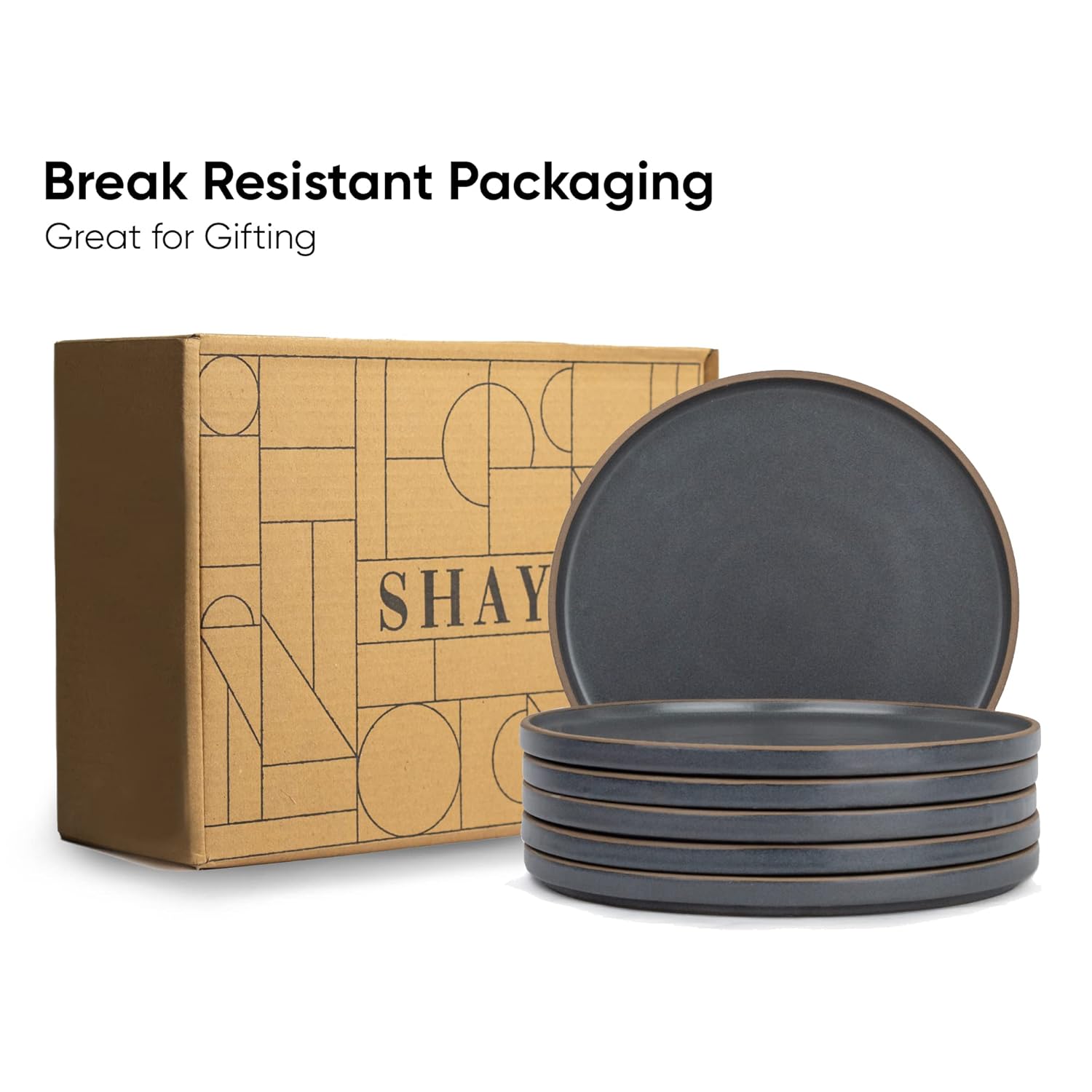 Ceramic Dinner Plates Set Of 6 Pieces, Grey | Ceramic Plates Set With Matte Finish - Premium Stoneware | Ceramic Dinner Plates - Japandi Dinner Plates Ceramic Dinner Plates Set Of 6 Pieces, Grey | Ceramic Plates Set With Matte Finish - Premium Stoneware | Ceramic Dinner Plates - Japandi Dinner Plates