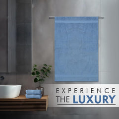 100% Cotton Large Size Bath Towel 500 Gsm | Soft & Absorbent Quick Dry & Durable Bath Towel (Sky Blue)