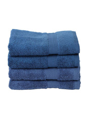 Bianca Ultra Soft Zero Twist 100% Cotton Towel Hand Towel 480 Gsm | Super Absorbent, Fluffy, Aerocore Organic Technology - For Men, Women, Gym, Kitchen (Navy)- Pack Of 4