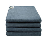 Softspun Microfiber Cleaning Cloths 450 Gsm | Highly Absorbent, Lint & Streak Free, Multi -Purpose Wash Cloth For Kitchen, Car, Window, Stainless Steel (4 Pcs)- White