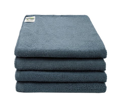 Softspun Microfiber Cleaning Cloths 450 Gsm | Highly Absorbent, Lint & Streak Free, Multi -Purpose Wash Cloth For Kitchen, Car, Window, Stainless Steel (4 Pcs)- White