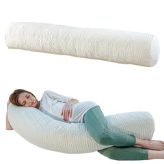 Pregnancy Pillow For Pregnant Women, Maternity Pillow For Pregnancy Sleeping, White | Gift For Pregnant Women - Long Pillow | Side Body Pillow - Shredded Memory Foam & Micro Fiber Pillow