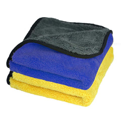 Autofy Multipurpose Microfiber 500 Gsm | Cleaning Towel Microfibre Cloth Highly Absorbent Dust Towels For All Vehicles Bikes Cars Glass Kitchen - Multicolour (Pack Of 2)