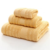 Mush Bamboo Luxurious Bath + Hand & Face Towel 900 Gsm | Ultra Soft, Absorbent & Antimicrobial Towel (Khaki) - Pack Of 3