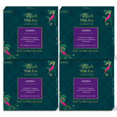 TGL Co. Geisha Green Tea - Pack Of 4 X 32gm, 1.1 Ounce Each, 64 Pyramid Tea Bags | Improves Bone Health, Immunity Booster - Medium Caffeine
