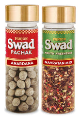 Panjon Swad Anardana & Navaratan Mix Pachak Mouth Fresheners 270gm, (135gm *2 Bottles)