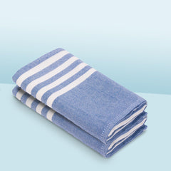 Mush Bamboo Turkish Hand Towels 250 Gsm | 100% Bamboo Gym Towel For Men & Women | Ultra Soft, Absorbent & Quick Dry Towel | Navy Blue (Set Of 2)