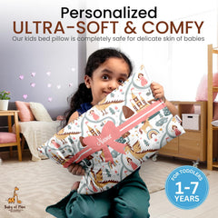Personalized Pillow For Kids, Super Soft Cotton Kids Cushion - 12 X 18 Inches | Custom Name, For 5 Years Old Kids, Adorable Prints | For Head, Neck Support Baby Pillow - Pillow 16