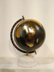 Rotating World Globe 8 Inch With Metal Arc & Marble Stand For Show Piece For Home Decor, Office Decor, Study Table, Birthday, Party Gifts & Students Learning, Pack Of 1