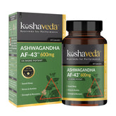 Koshaveda Ashwagandha Af-43⢠600mg Capsules, For Sound Sleep, Strength & Recovery, Promoting Stress Relief, Energy Boost | 60 Capsules 100gm 0.2lbs
