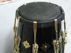 Hand Made Indian Shesham Wood Dholak Drum With Bag - Black & Golden | Perfectly Symmetric Round Dholak - Dholak For Festival, Wedding, Satsang | Very Easy To Tune
