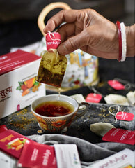 Santulya Turmeric + Tulsi + Moringa Herbal Teabags For Detox & Immunity - 48 Infusion Teabags | Boosts Immune System - Caffeine Free, Non-GMO, No Added Preservatives | Every Day Balanced Life