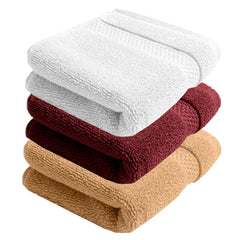 Super Soft 100% Cotton Hand Towels 600 Gsm | For Gym & Workout Soft Absorbent Easy Wash Quick Dry Towel (Multicolor)- Pack Of 3
