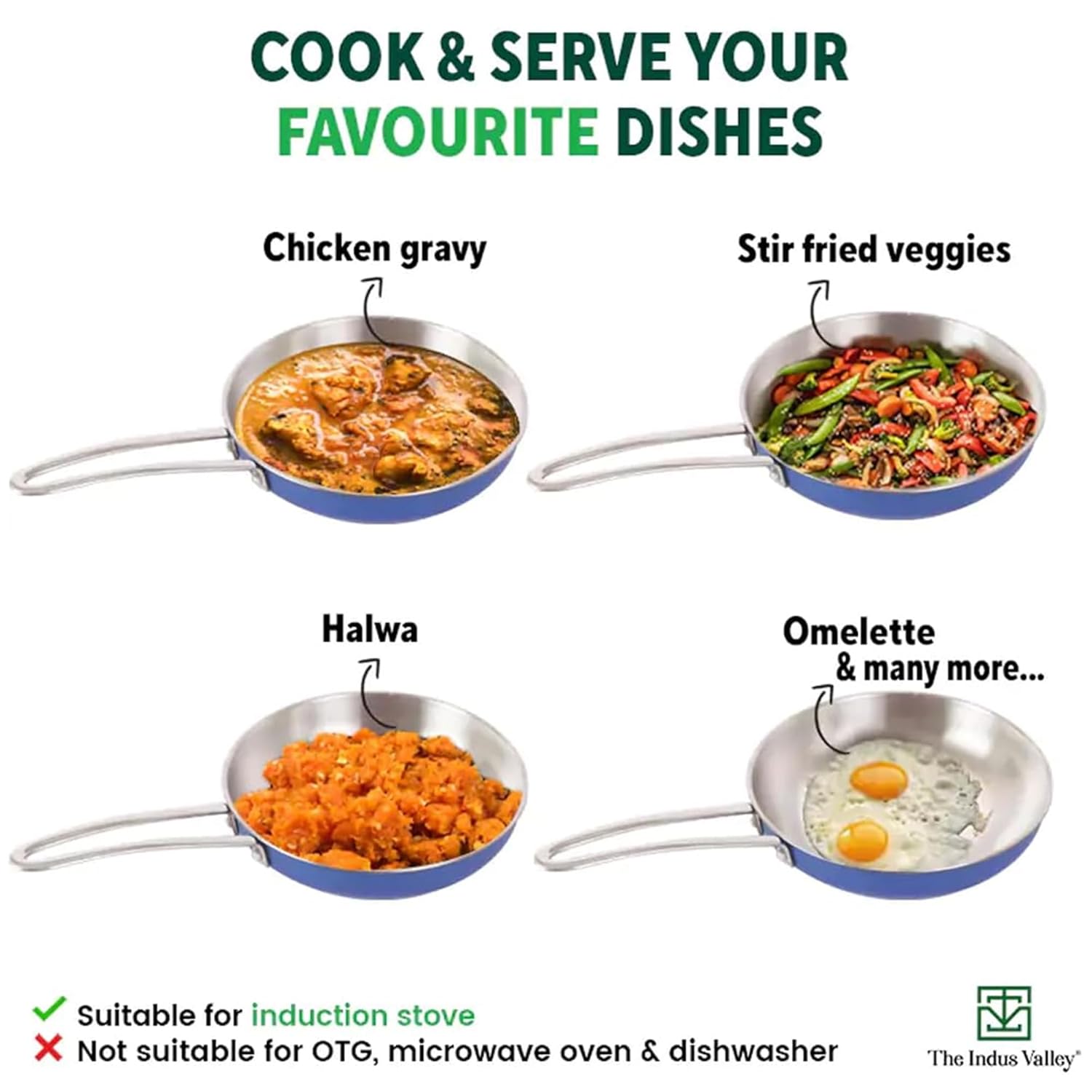Coloured Stainless Steel Fry Pan - Blue, Small 22.7cm, 8.9 Inch, 1.5 Ltr, 0.7 Kg | Induction Friendly, 100% Toxin-Free, Naturally Nonstick, No Chemical Coating Coloured Stainless Steel Fry Pan - Blue, Small 22.7cm, 8.9 Inch, 1.5 Ltr, 0.7 Kg | Induction Friendly, 100% Toxin-Free, Naturally Nonstick, No Chemical Coating