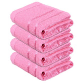 Kuber Industries Cotton Lining Design Face Towel 550 Gsm (Pink) -4 Piece