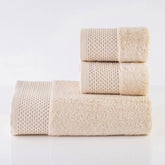 Spread Spain 1 Bath & 2 Hand Towels 900 Gsm | Highly Absorbent & Soft Modern Decor Design Towel Sets (Light Beige)