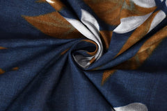 Microfiber Bedsheet For Double Bed With 2 Pillow Covers - 90 X 88 Inches | Breathable & Wrinkle Free, Soft Touch Print Sheet- Dark Blue