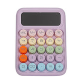 Bluetick Desktop Calculator - Big Buttons | 1 Year Warranty | Aesthetic Candy Color | Comfortable Touch | 12 Digits Display (Purple)