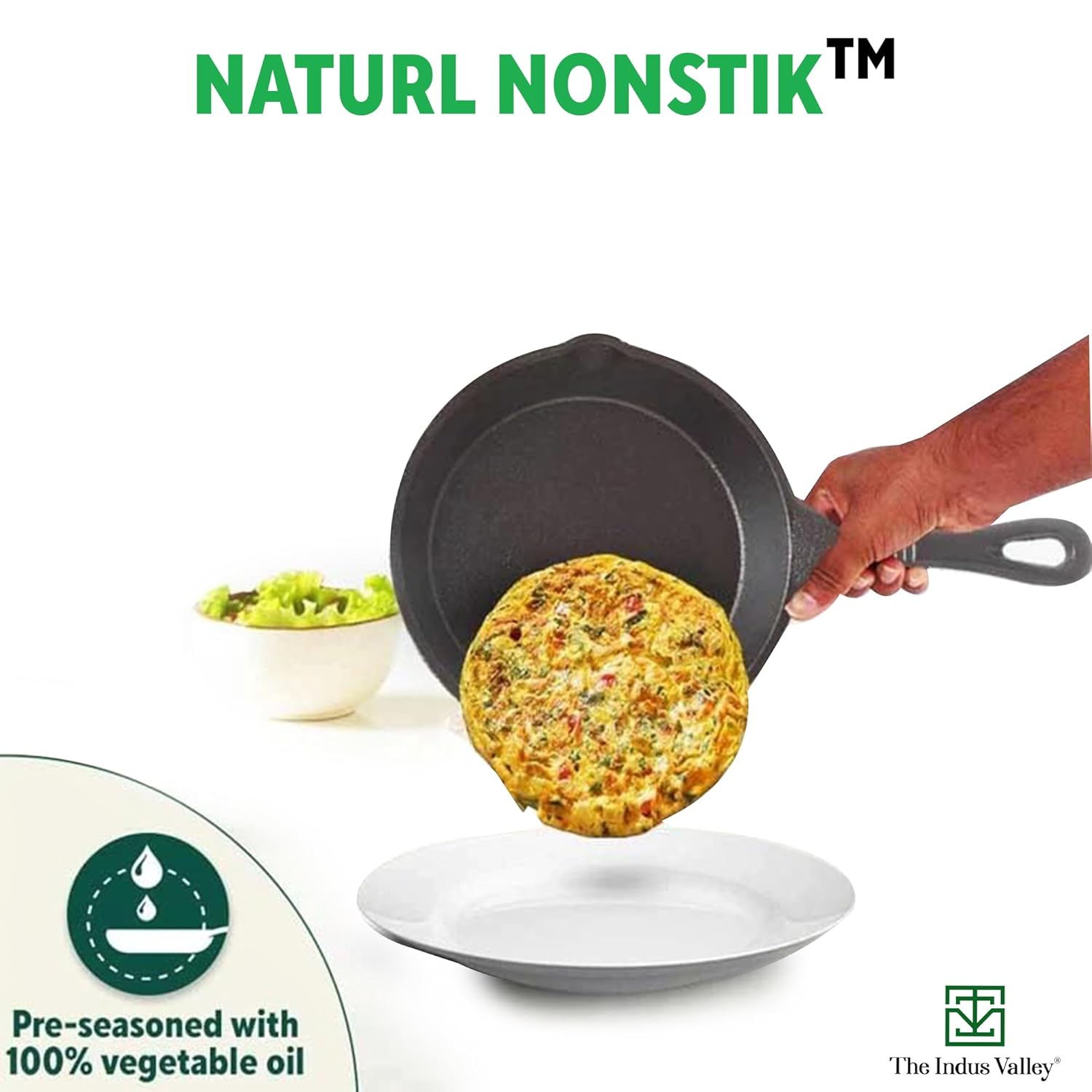 Pre-Seasoned Black Cast Iron Fry Pan Or Skillet With Long Handle - Very Small, 15.2 Cm, 6 Inch, 0.42 Liter, 1.1 Kg | Induction Friendly, Nonstick Fry Pan, 100% Pure & Toxin Free, No Chemical Coating Pre-Seasoned Black Cast Iron Fry Pan Or Skillet With Long Handle - Very Small, 15.2 Cm, 6 Inch, 0.42 Liter, 1.1 Kg | Induction Friendly, Nonstick Fry Pan, 100% Pure & Toxin Free, No Chemical Coating