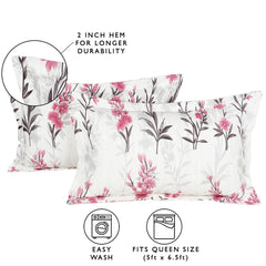 All Around Elastic Fitted Bedsheet With 2 Matching Pillow Covers - 60 X 72 Inches, Pink | Long Lasting Use & Everyday Luxury | Ideal For All Seasons