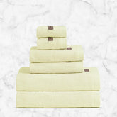 Spread Spain Bamboo Towel Bath, Hand & Face Towel 1950 Gsm | High Absorbent Super Soft | Hotel Spa Decorative Bathroom Towels | Cream (Set Of 6)