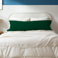 Soft Microfiber Hug Pillow For Sleeping, Full Body Cuddle Pillow, Dark Green - 18 X 54 Inch | Long Pillow For Bed, Pregnancy Pillow For Sleeping, Large Pillow, Neck Support, Multipurpose Use