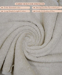 Rangoli Soft Absorbent Durable Towels Earthly Egyption Cotton Plush Oversized Small Size Bath Towel 600 Gsm (Beige)- Pack Of 2