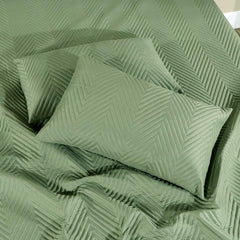 Solid Bedsheet For Double Bed With 2 Pillow Covers | Size - 90 X 100 Inches, Green | Light Weight, Suitable For All Seasons & Easy To Wash