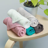 Heelium Bamboo Face Towel 900 Gsm | Ultra Absorbent & Odour-Free 3x Softer Than Cotton Towels | Pack Of 5 -Peach, Light Grey, Grey, Teal & White