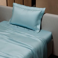 Single Bedsheet With 1 Pillow Cover - 60 X 90 Inches, Dreamy Blue | Premium Bedding Set, Home Decor, Wedding Gift For Couples, Housewarming, Anniversary