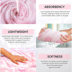 Enrich Homes Bath Towels 550 Gsm | For Women Large Size Absorbent Microfiber Bath Towel 2x Softer Than Cotton Towels (Baby Pink)