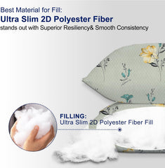 Microfiber Square Pillow Cushion For Sofa & Bed, Light Grey - 12 X 12 Inch | Fluffy, For Comfort & Back Support | Breathable, Neck Support | Premium Cotton Cushion Cover With Zip - Set Of 1
