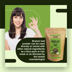 Iyush Herbal Ayurveda Brahmi Powder Bacopa Monnieri, Brahmi For Hair Growth Organic Powder, Hair Volume | 400gm 0.8lbs