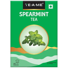 TE-A-ME Spearmint Tea - Pack Of 2 X 40gm, 1.4 Ounce Each | Spearmint Leaves Tea For PCOS, PCOD & Facial Hair Management - Caffeine Free, Biodegradable